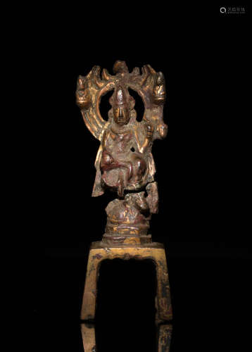 唐代或更早 铜鎏金佛像