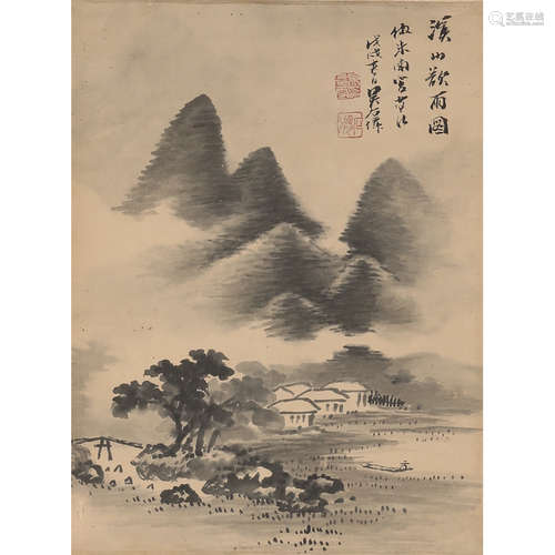 吳石仙 山水