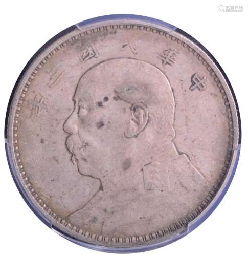 1914 .CHINA.Republic Yuan Shih-kai Silver Dollar.PCGS VF Det...