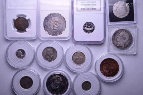 Twelve of Foreign Country Coins