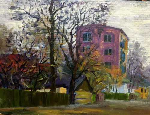 Konotop street oil painting Ivanenko Mikhail Aleksandrovich