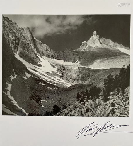 ANSEL ADAMS 1902-1984 HAND SIGNED SILVER GELATIN