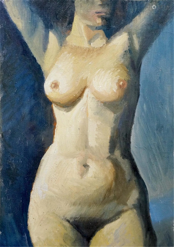 Oil painting Portrait of a naked girl Lomykin Konstantin Mat...