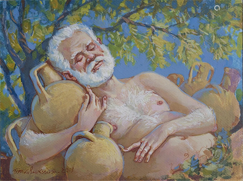 Acrylic painting In the shade Nicolay Vydcovsky