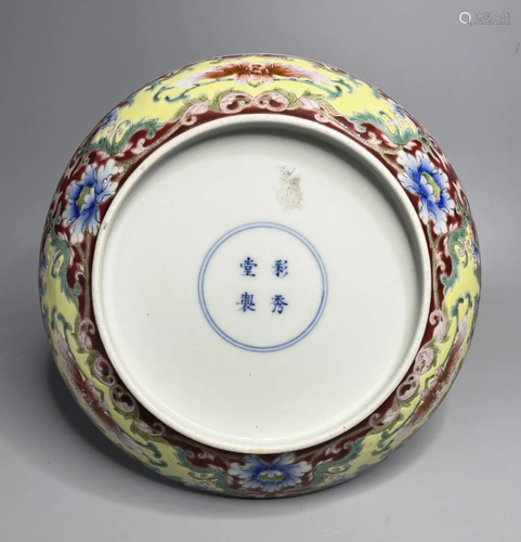 CHINESE PORCELAIN FAMILLE ROSE FLOWER BOWL QING DYNASTY