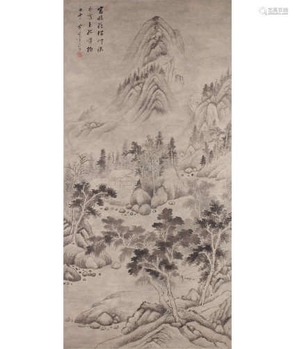 明 董其昌 (1555-1636) 溪岸幽居