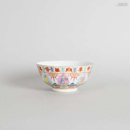 A Chinese Famille Rose 'Baragon-Tumed' Bowl (Manchu ...