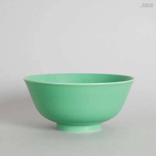 A Chinese Apple-Green-Glazed Bowl (Da Qing Yongzheng Nian Zh...