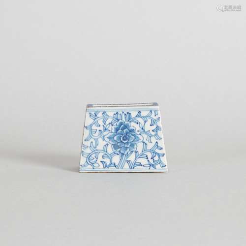 A Chinese Blue and White 'Floral' Censer (with mark ...