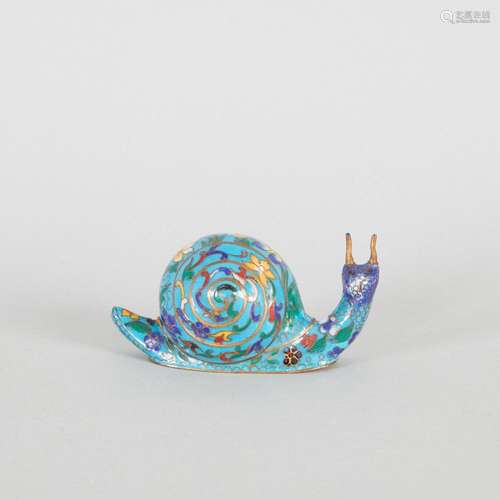 A Chinese Cloisonne Snail