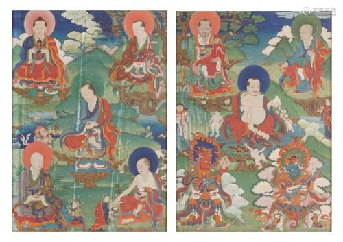 Tibet, Thangka, travail ancien