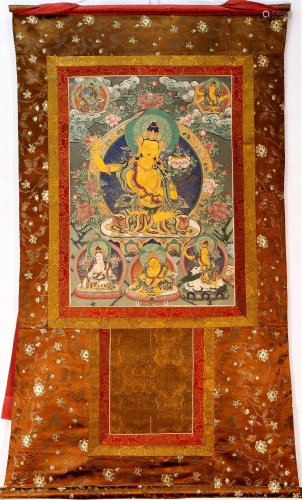 An Asethetic Tibetan Manjusri Thangka