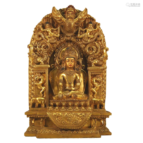 A Gilt-Bronze Figure Of Bodhisattva