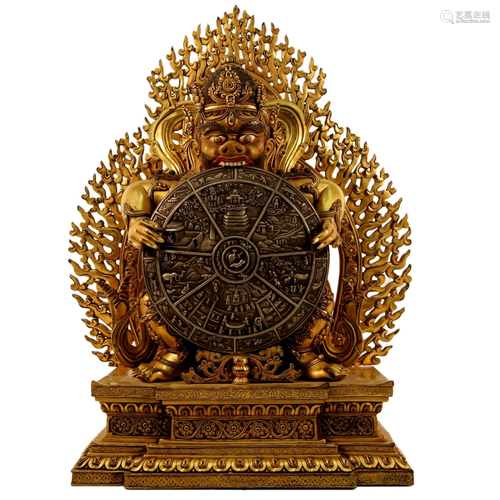 Gilt Bronze Tibetan Buddhist Figure