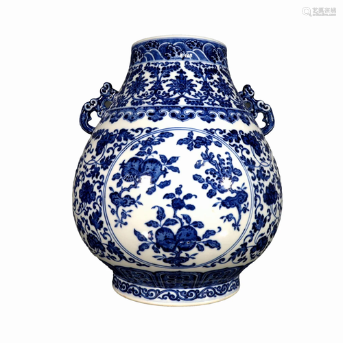 A Blue And White Vase