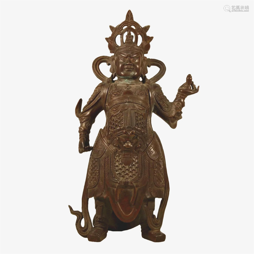 A Bronze Figure Of Lokapala