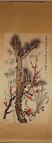 A Chinese Ink Painting Hanging Scroll By Zhang DaQian