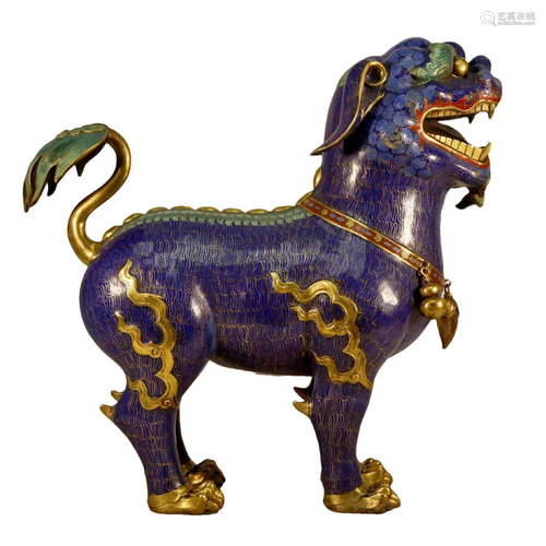 A Cloisonne Lion