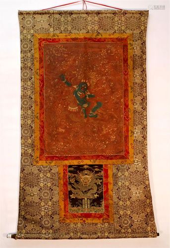 A precious Tibetan Laksmi Thangka