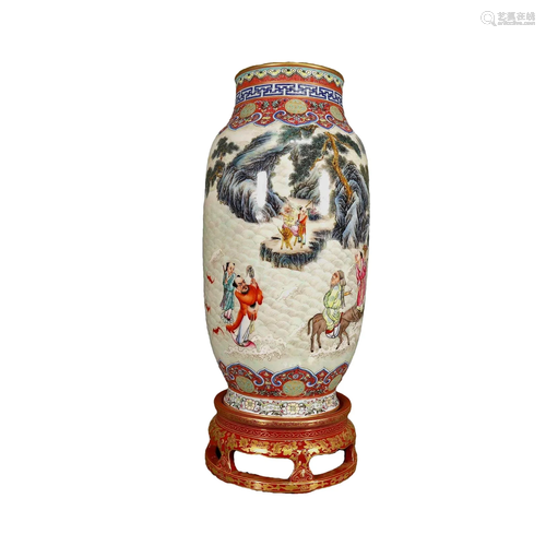 A Famille-Rose 'Figure' Vase