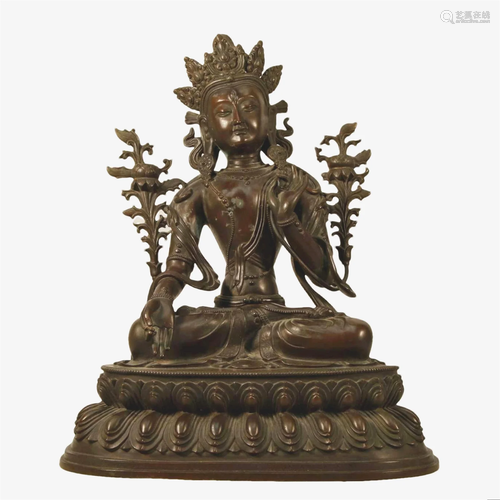 A Bronze Figure Of Tara