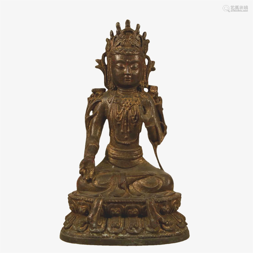 A Gilt-Bronze Figure Of Bodhisattva