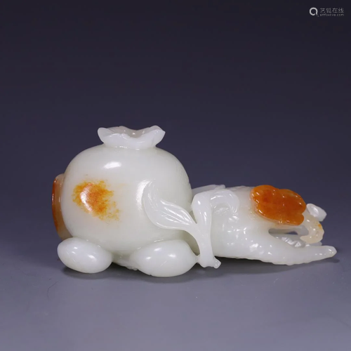 A Hetian Jade 'Felicity& Longevity' Decoration