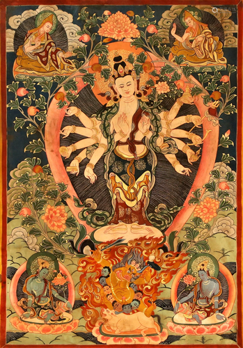 An Gorgeously made Tibetan Lotusflower Tara Thangka