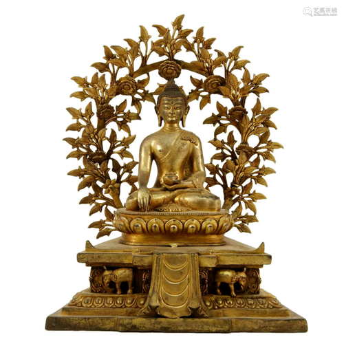 Gilt Bronze Figure of Sakyamuni