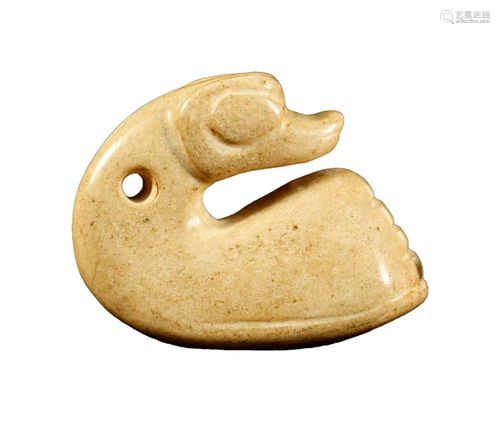 A Hongshan Culture Jade 'Swan' Pendant.