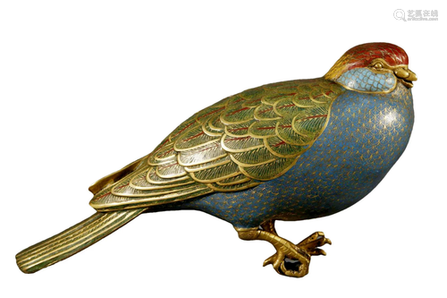 A Cloisonne Pigeon