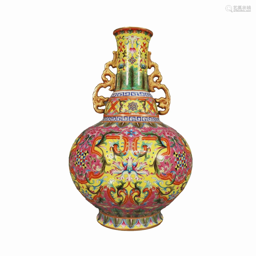 A Famille-Rose 'Flower' Vase