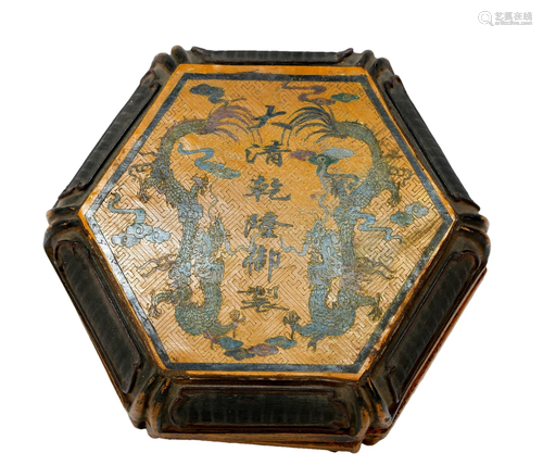 A precious lacquer 'Dragon' Box