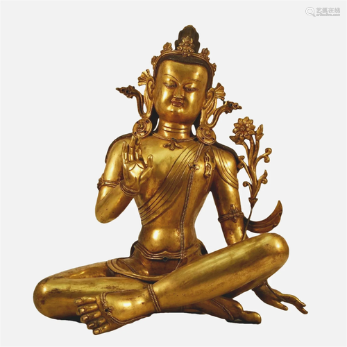 A Gilt-Bronze Figure Of Avalokiteshvara