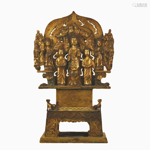 A Gilt-Bronze Figure Of Buddha Shakyamuni