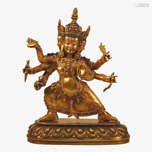 A Gilt-Bronze Figure Of Buddha