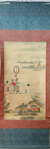 A Chinese Ink Painting Hanging Scroll By Jiao Bingzhen