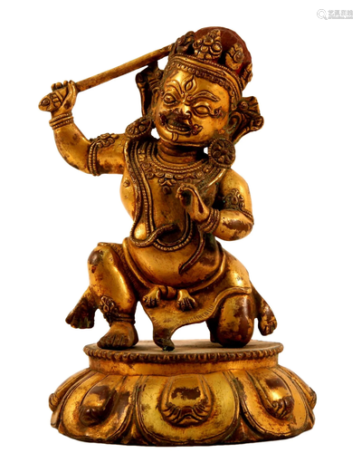 A Gilt Bronze Buddhist Figure