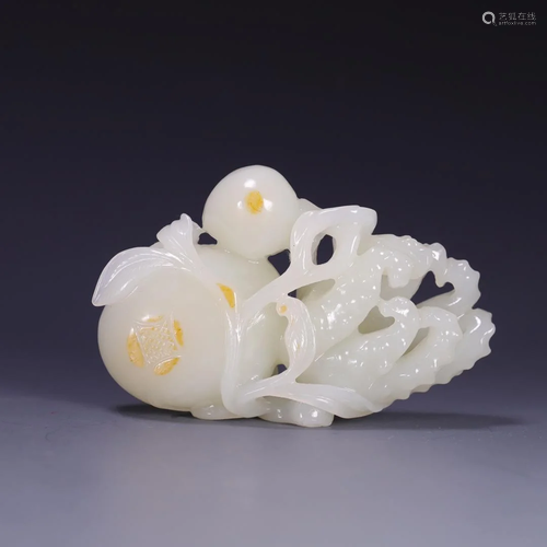 A Hetian Jade 'Felicity& Longevity' Decoration