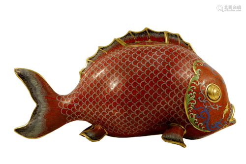 A Cloisonne Fish Ornament