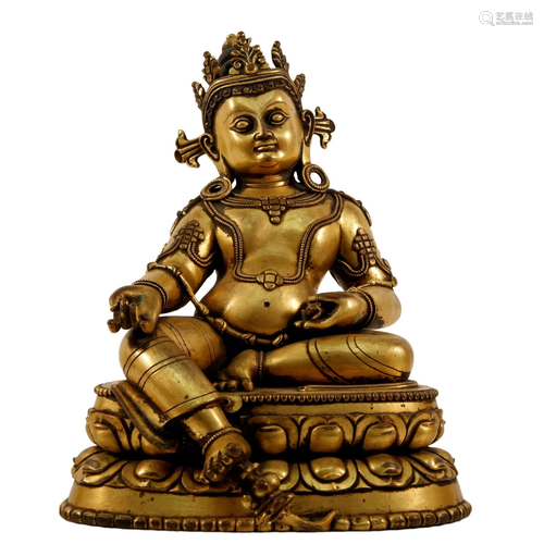 A Gilt Bronze Figure Of Mammon