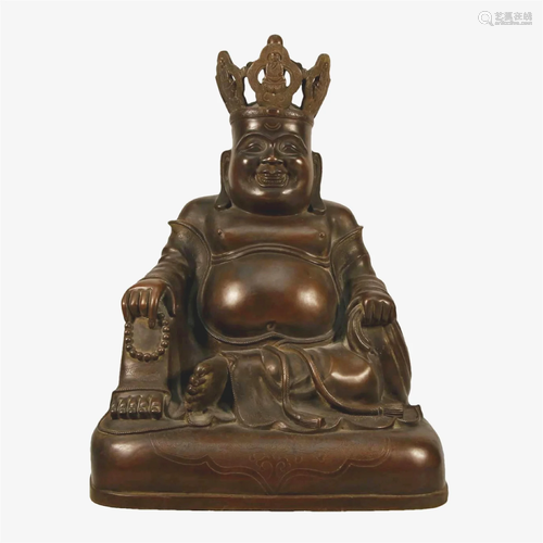 A Bronze Figure Of Maitreya