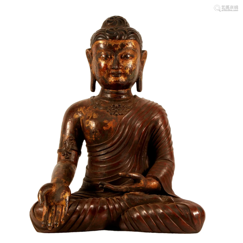 A Gilt Bronze Figure Of Buddha