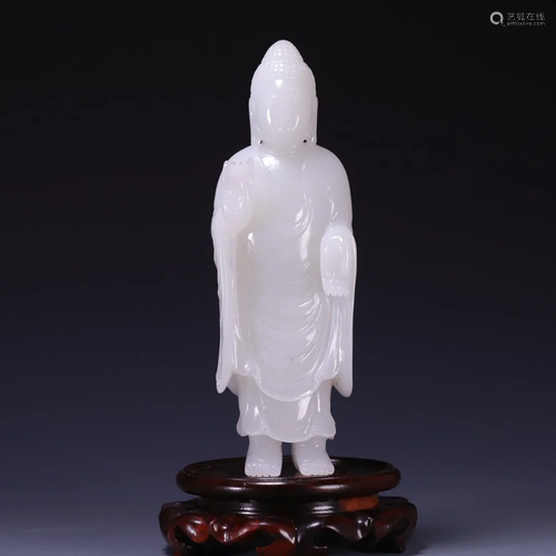 A Hetian Jade Figure Of Buddha