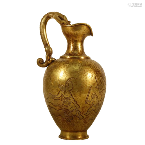 A Gilt-Bronze 'Figure' Ewer