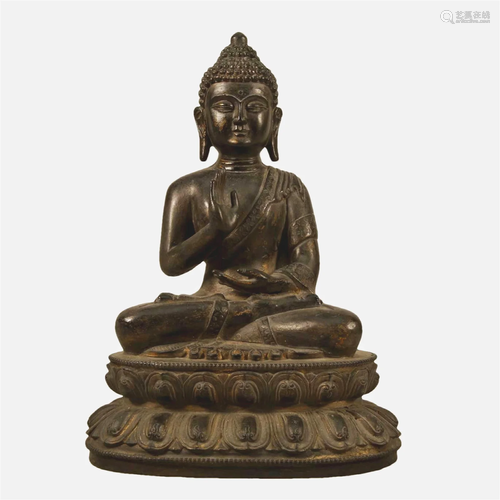 A Gilt-Bronze Figure Of Buddha Shakyamuni