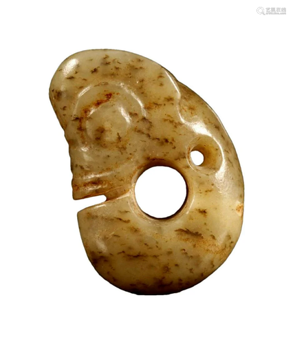 A Hongshan Culture C-Shaped Jade 'Dragon' Pendant.