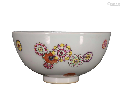 A Delicate Famille Rose Flower Bowl