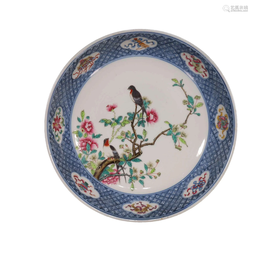 A Wonderful Famille Rose Flower& Bird Bowl