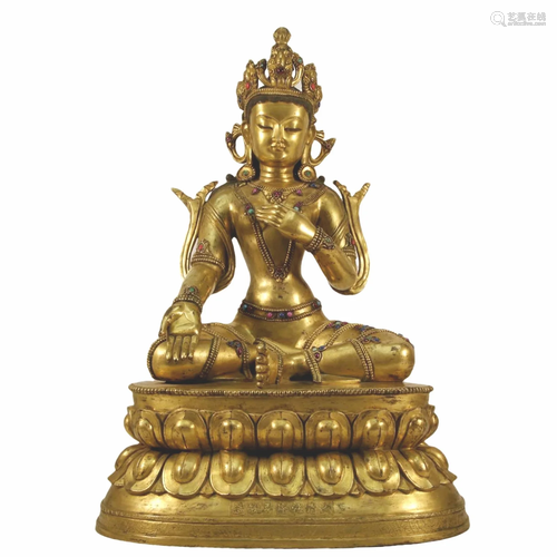 A Gilt-Bronze Figure Of Bodhisattva